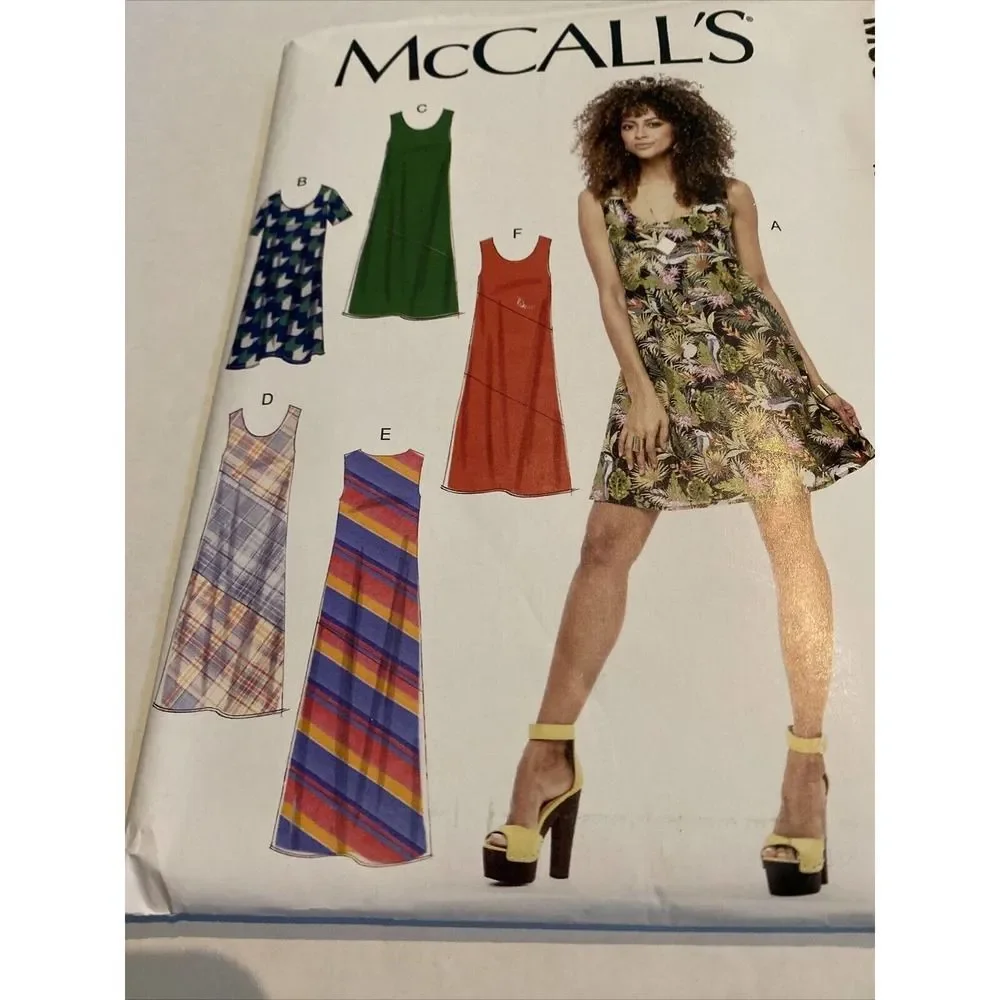 UNCUT NEW FAVORY FOLD - McCall’s M0542 (Xsm-Sml-Med) Miss Dresses.‎